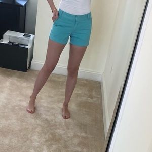 NWOT Size 0 Teal J Crew Chino Short